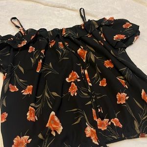 Off the shoulder cropped top